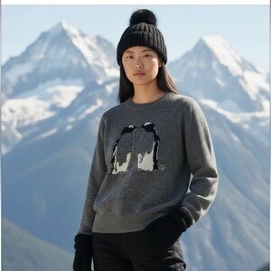 Gray Penguin Sweater